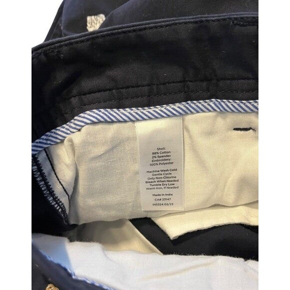 Talbots Women's Size 8 Pants Relaxed Chino Ankle Embroidered Dog Blue Office - Picture 5 of 8